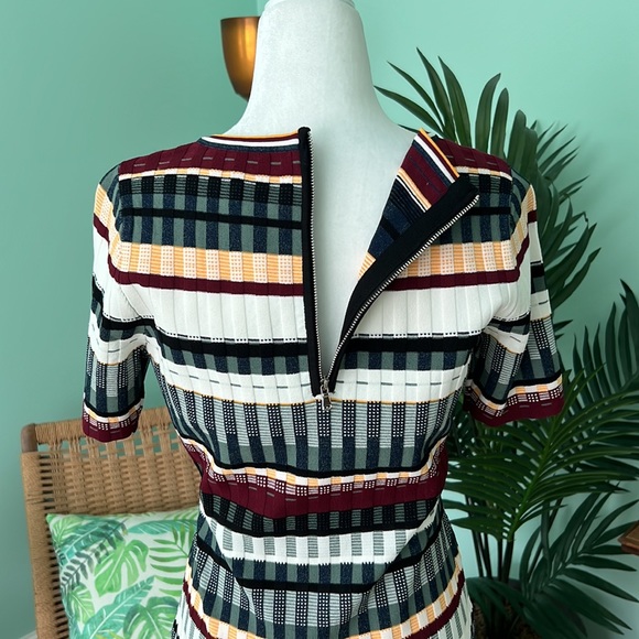 Milly Textured Tech Stripe Dress - Size M - NWT - Picture 9 of 16